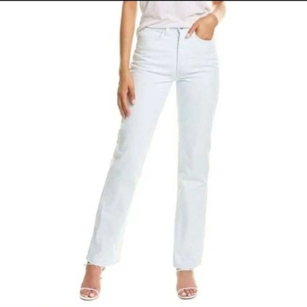 WE WORE WHAT kick flare light bleached jeans 27